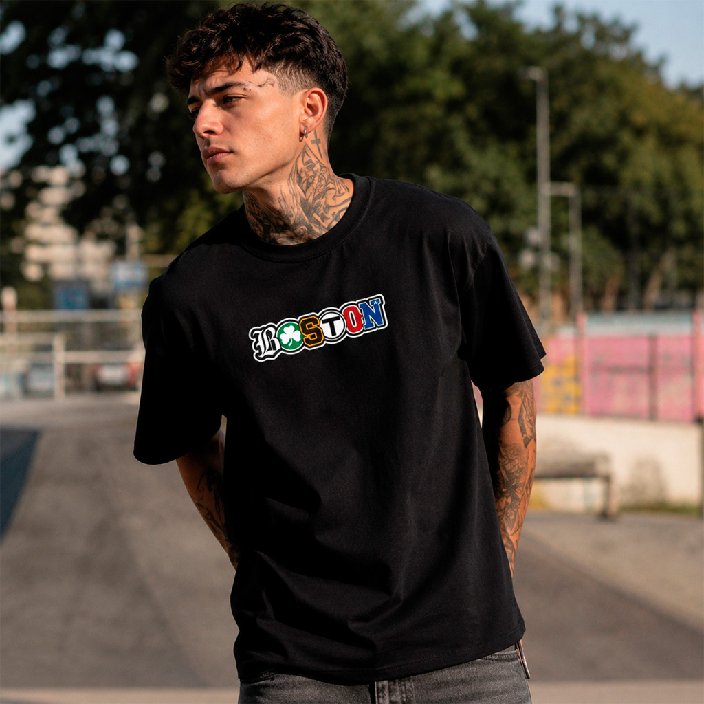 Camiseta Boston Streetwear Camisa Algodão Lançamento Masculino E Feminino Básica Algodão Envio Rápido
