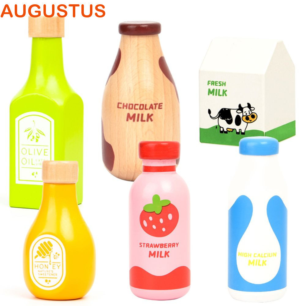 Brinquedo De Garrafa De Bebida AUGUSTUS , Brinquedos Educativos De Comida De Cozinha , Simulação De Leite
