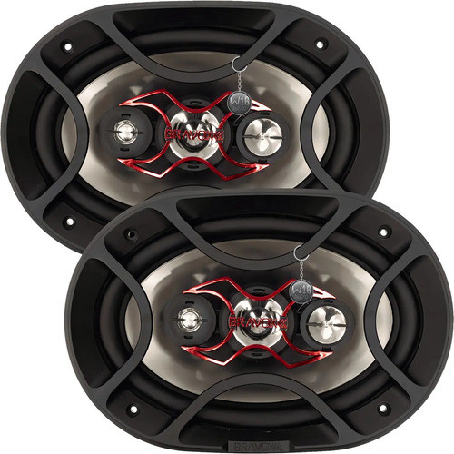 Alto Falante 6x9 Polegadas Bravox 140w Rms B4x69-x Quadriaxial Preto/prata · foto 2