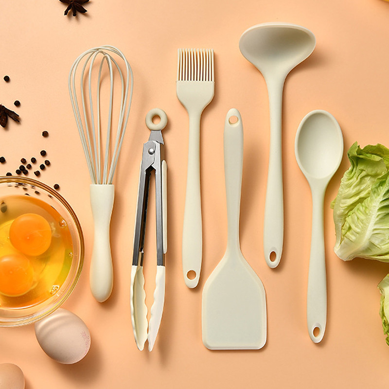 Utensílios de cozinha de Silicone conjunto de 6 peças espátula de fritura colher antiaderente panela especial cozinha do