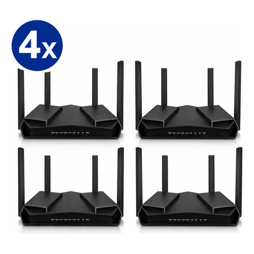 Kit 4 Roteadores Mesh Wifi 6 Ax3000 Easy4link Wr3004 Gigabit
