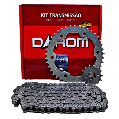 Kit Transmissão Darom Yamaha Fz15 23/ Kit Relação Aço 1045