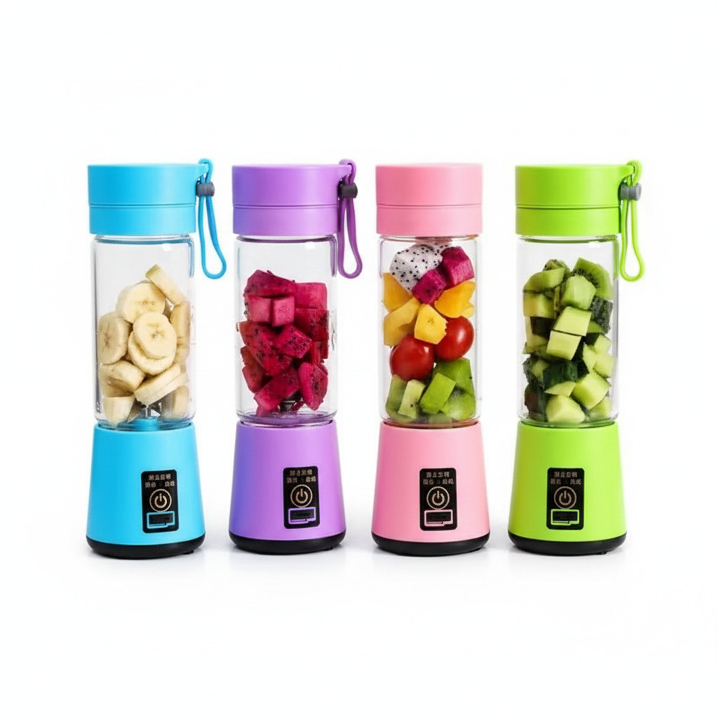 Mini Liquidificador Portatil Usb Recarregavel 380ml Aco Inox