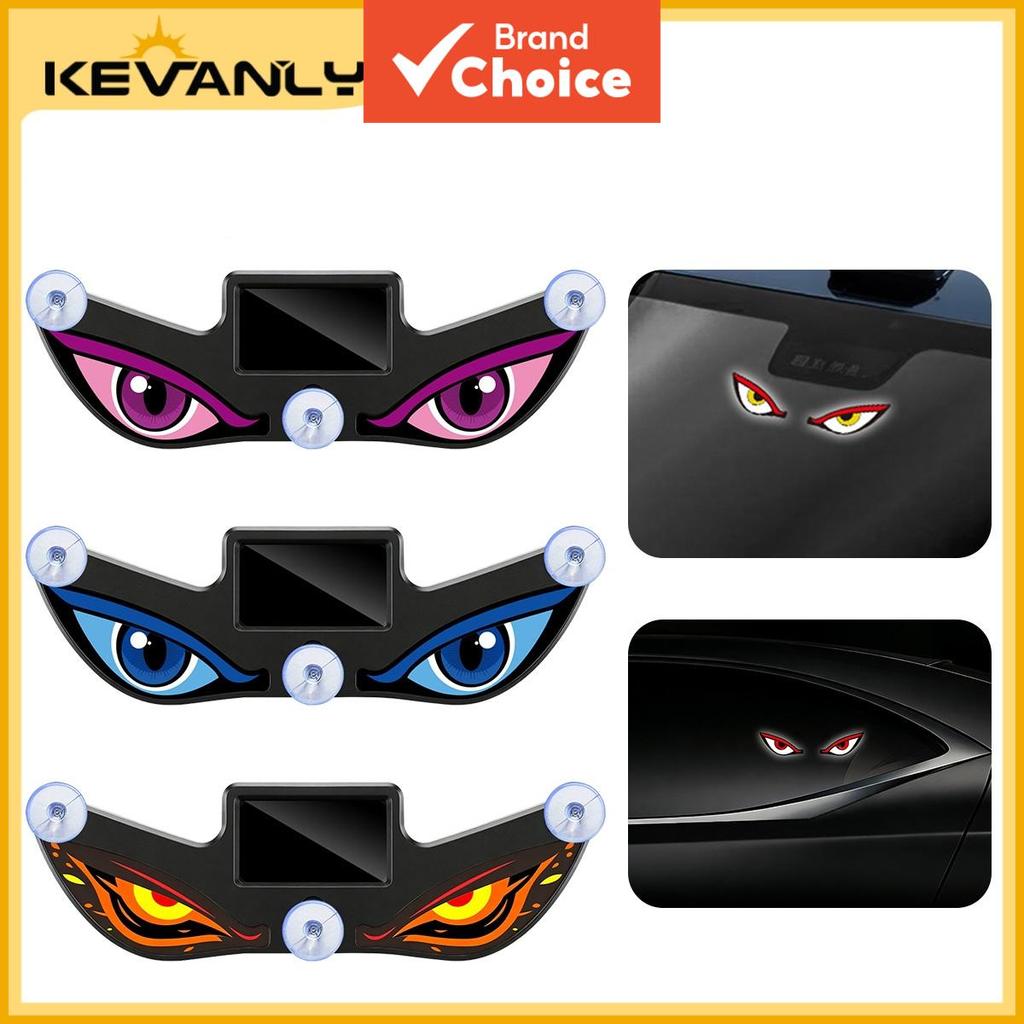 Kevanly Solar Powered LED Devil Eyes Lâmpada Decorativa Dinâmica Para Janela Traseira De Carro