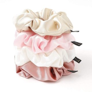 Elásticos de Cabelo Femininos - Scrunchies Grandes de Seda e Cetim, Acessórios Elásticos Macios para Cabelo, Scrunchies 