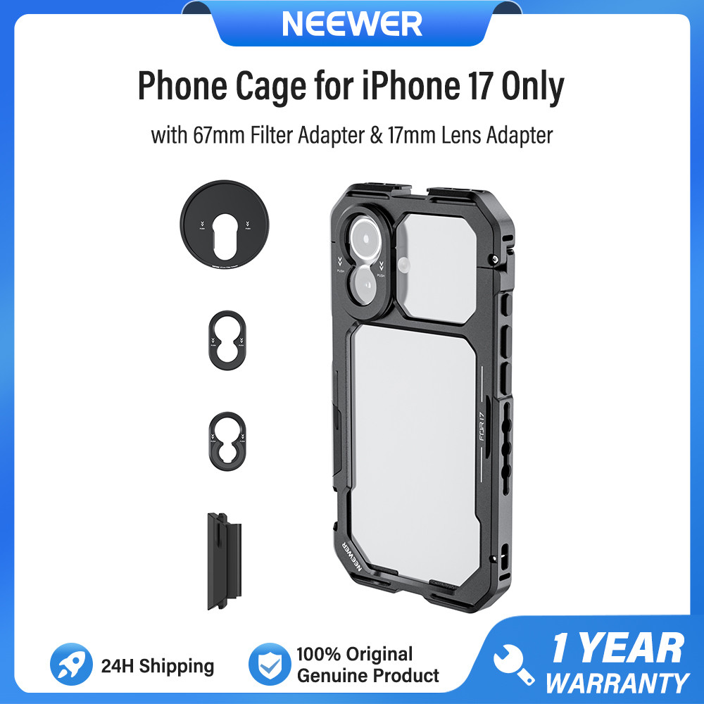 Kit De Gaiola Para Telefone NEEWER PA158 Compatível Com iPhone 17 Apenas , Preto