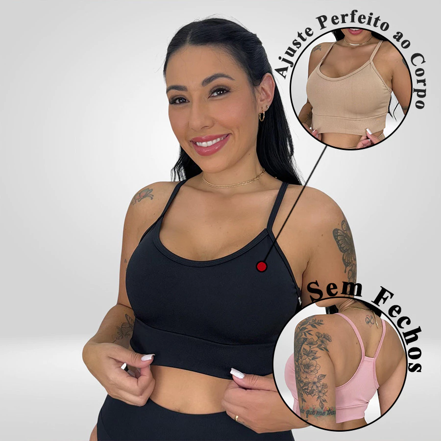 Kit 2 Top Fitness Academia Suplex Nadador Treino Cropped Caminhada Topper Caminhada Corrida Confortável kit 2 ou 1 — imagem 1