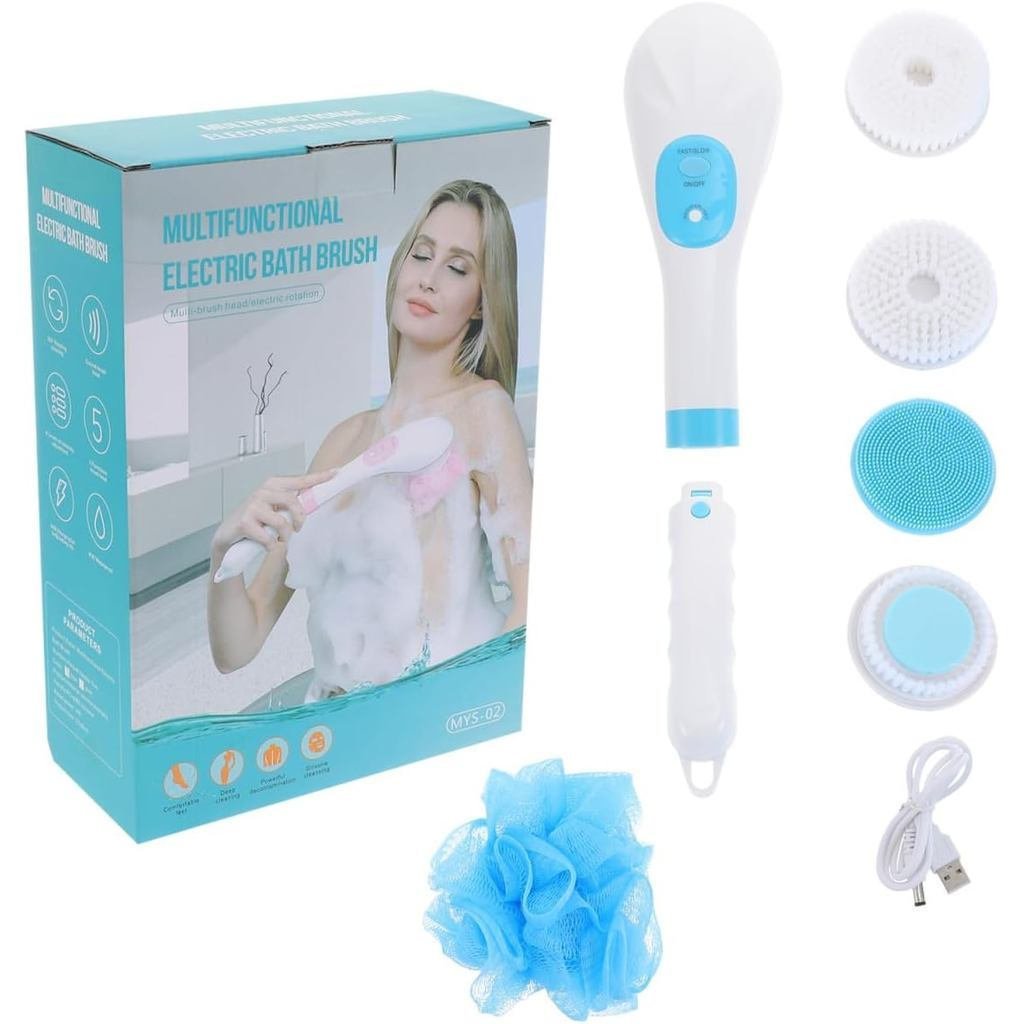 Escova de Banho Elétrica Multifuncional Valiklud, Escova Portátil para Limpeza de Praia, Escova de Massagem para Praia