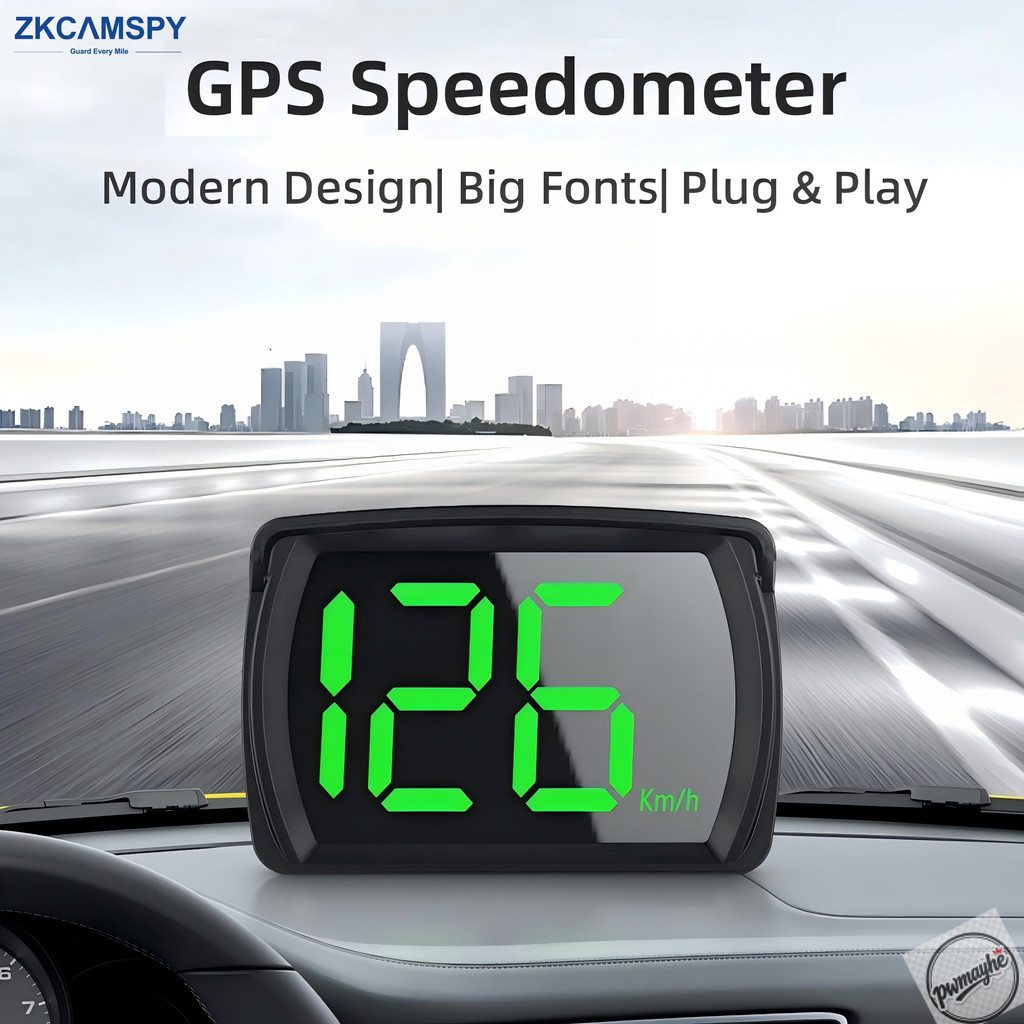 HUD GPS para Carro com Velocímetro Digital e Display Head-Up com Fonte Grande Universal