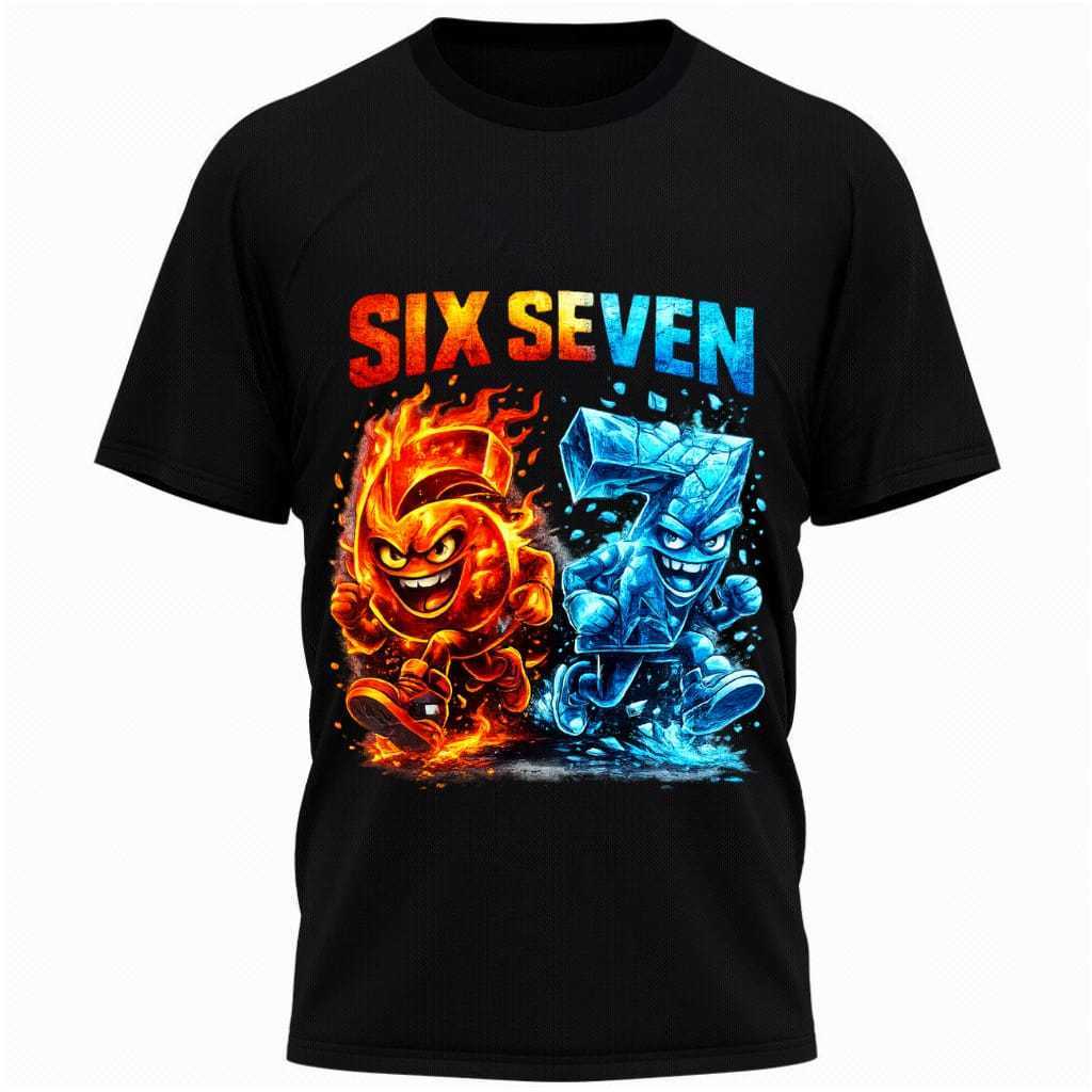 Camiseta 67 SIX SEVEN Inspirada Algodão Confortável – Estampa Colorida, Personagens