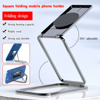 【Estilo Moderno e Prático】 Square Foldable Phone Stand for Smartphones Suporte/Dobrável/Para Mesa/Portátil