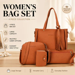 Conjunto de quatro peças/bolsa balde de grande capacidade/bolsa transversal feminina/bolsa para mães