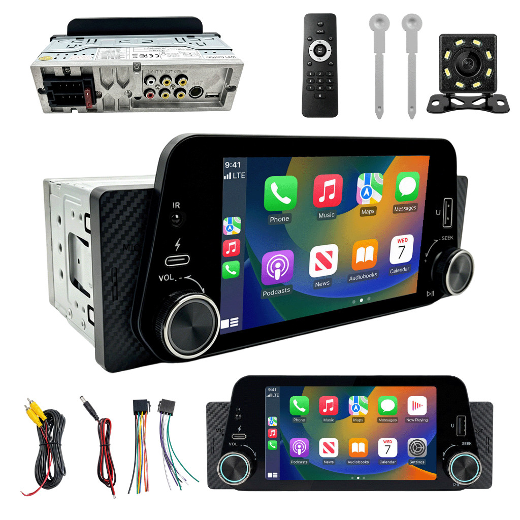 Sem Fio Carplay & Android Auto 5 Polegadas1 Din universal Car Stereo Rádio MP5 B