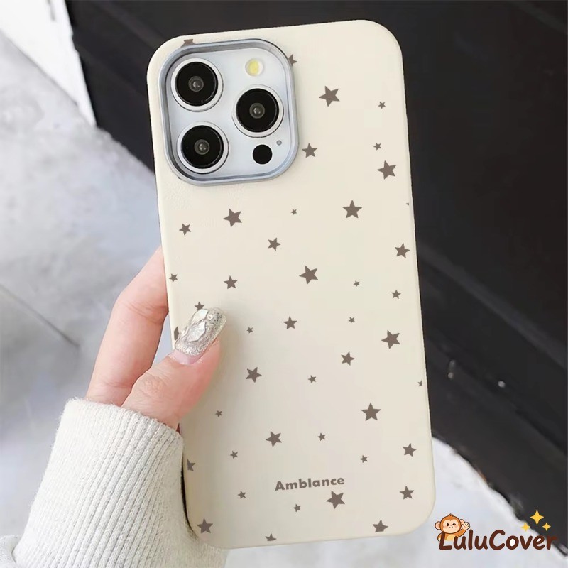 Capa De Telefone De Couro Cream Star Sketch Para Samsung Galaxy A07 A06 F06 M06 A05S M05 F05 A04S A04E M04 F04 A03 Core 