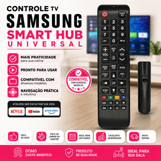 Controle Tv Samsung Smart Hub TV Universal - 7036/7028 N-Fe td COMPATÍVEL