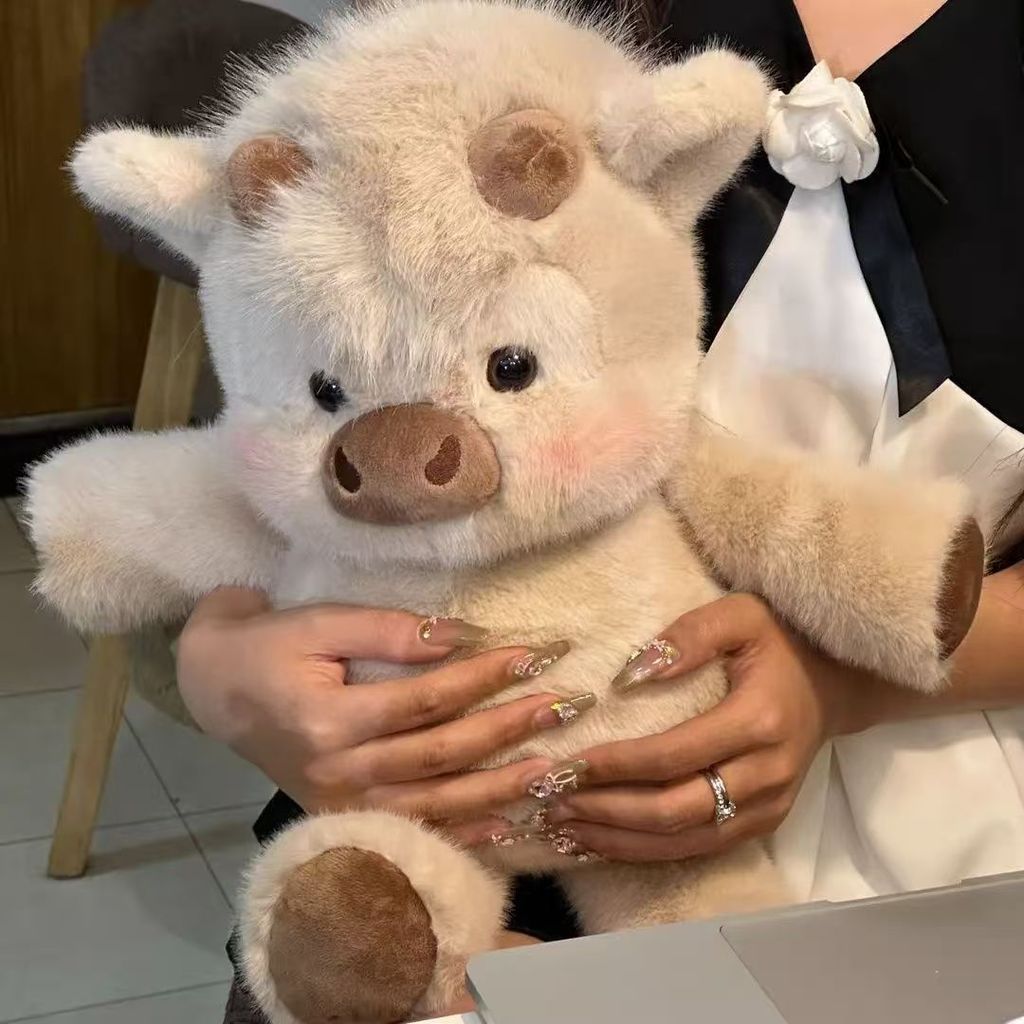 Correndo Highland niu niu boneca brinquedo de pelúcia bonito boneca menina crianças acompanhar macio pele-amigável recon