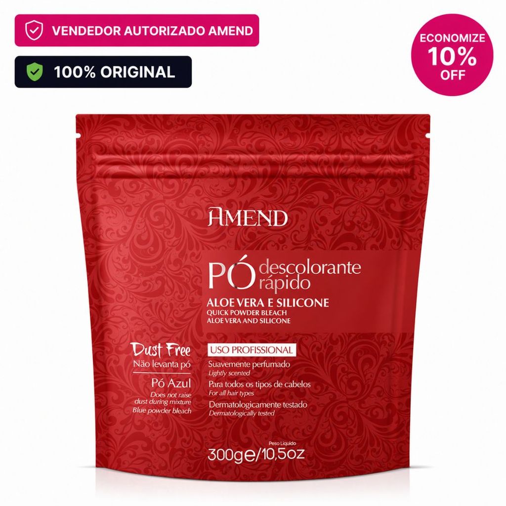 Pó Descolorante Rápido Amend Cosmetics Aloe Vera E Silicone 300G