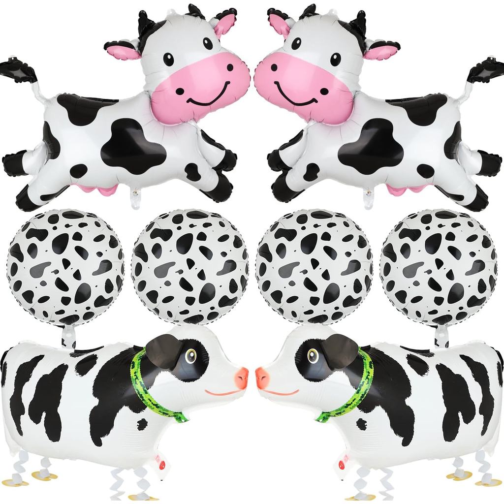 Balões de Animais de Fazenda, Balão de Vaca, Balões de Animais Andantes, Tema de Animais de Fazenda, Decoração para Fest