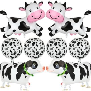 Balões de Animais de Fazenda, Balão de Vaca, Balões de Animais Andantes, Tema de Animais de Fazenda, Decoração para Fest