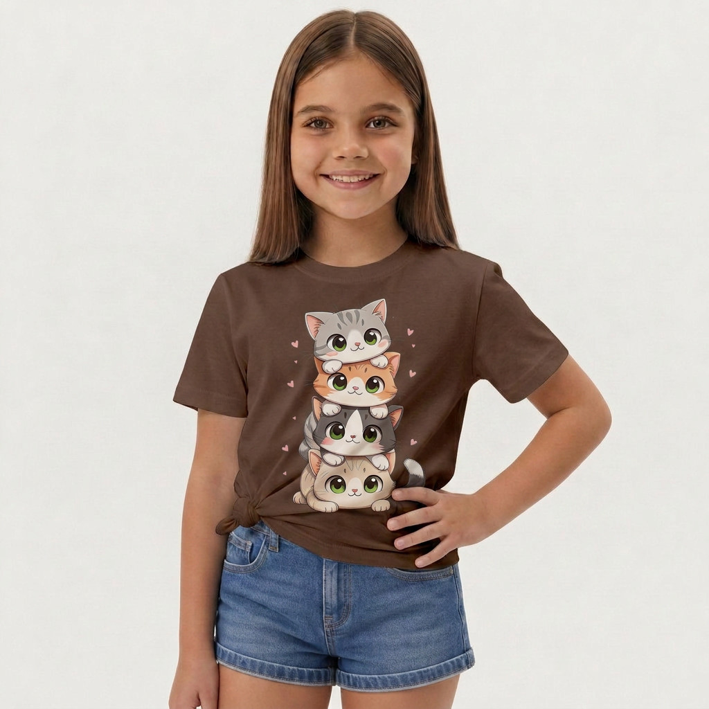 T-Shirt Infantil Algodão Premium Básica Unissex