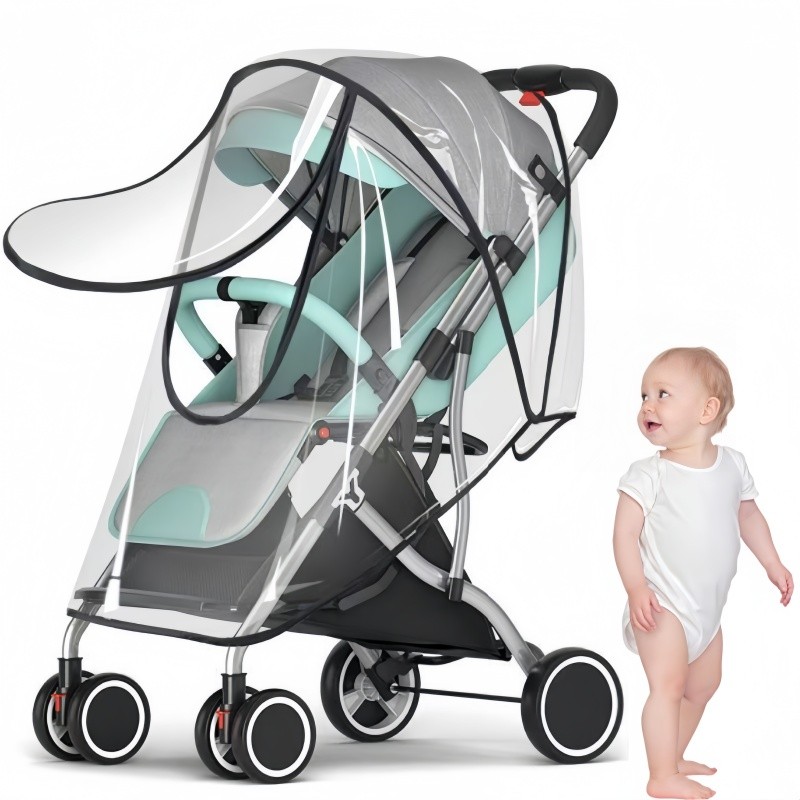 Capa De Chuva Para Carrinho de Bebê Tamanho Universal Protegeda Chuva Sereno Poeira Com Entrada D Ar