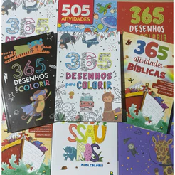 Livro 365 Desenhos para Colorir Infantil Atividades Educativas 3 Anos+