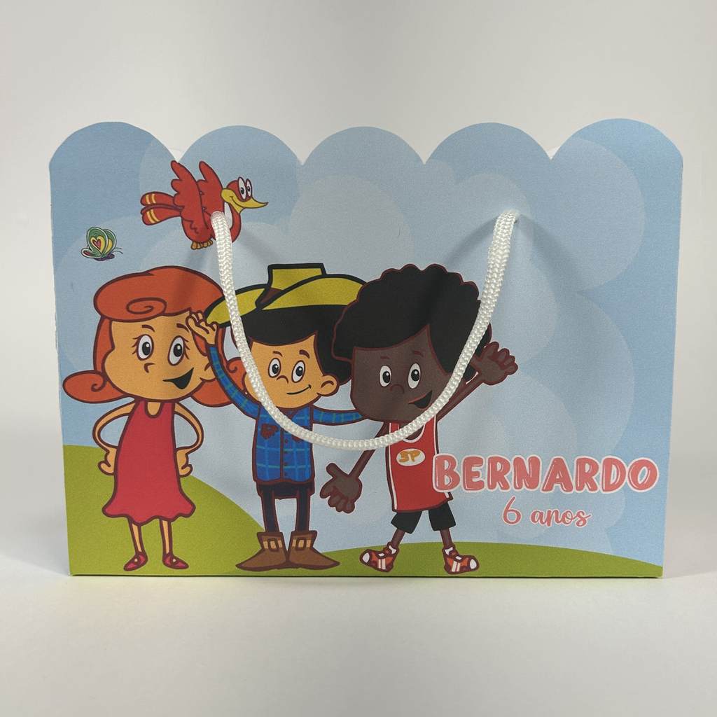 Kit Sacolinha Sacola Papelaria Personalizada 3 Palavrinhas Lembrancinha Caixinha para Festa