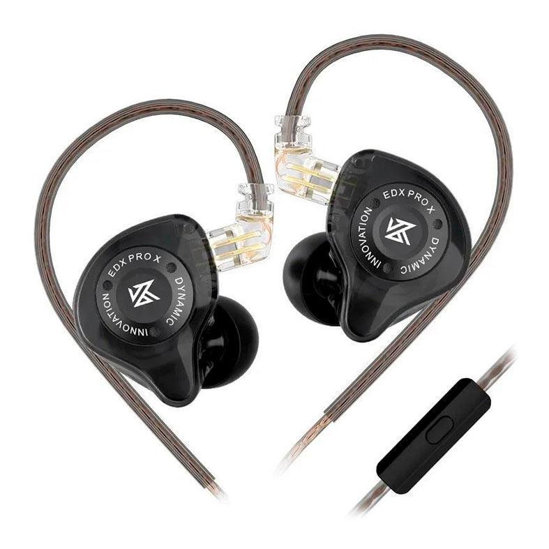 Fone de Ouvido KZ EDX Pro X, Com Microfone, Preto, KZ-EDXPROXM-BK
