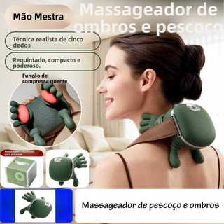 Massageador de Pescoço Elétrico 4D com Aquecimento 3 Modos Portátil