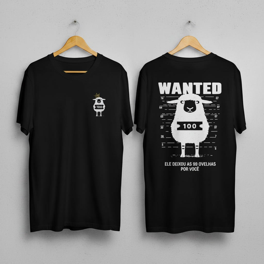 Camiseta Oversized UNISSEX Evangélica Ovelha encontrada Camisa Crista Blusa envio imediato