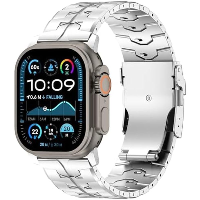 VeveXiao Luxury Designer Ruged Full Titanium Band Compatível Com Apple Watch Ult
