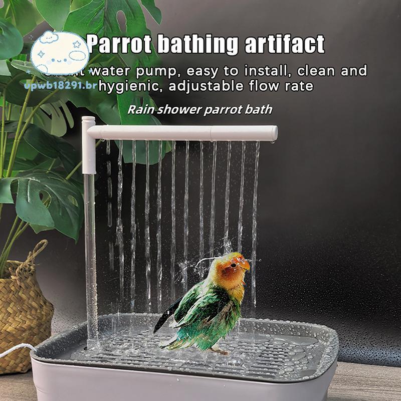 upwb Novo Automático Papagaio Pássaro Banheira USB Elétrico Pet Circulação Água Chuveiro Fonte Suprimentos Para Animais