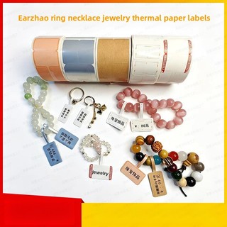 Etiqueta térmica adesivos brincos anel jóias Tag preço adesivos jóias colar de pérolas tamanho pequeno papel térmico à p