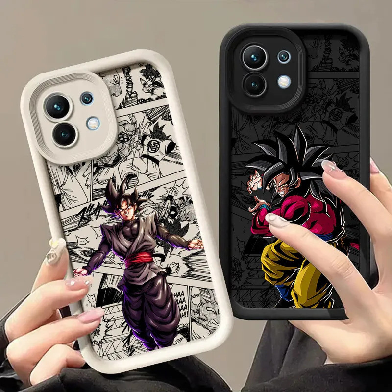 Capa de Telefone Macia Dragon Ball Goku Black Kakarot para Xiaomi 15T 14T 13T Pr