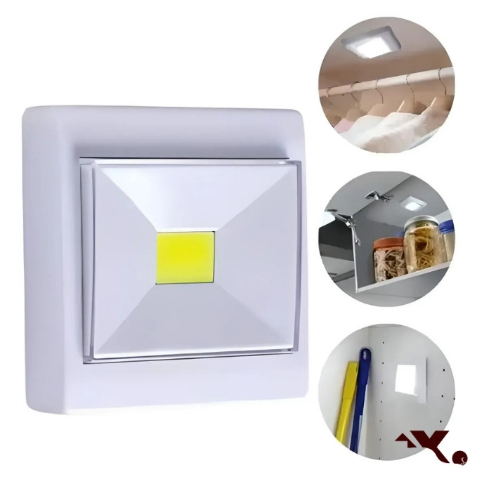 Luminária Interruptor Led Sem Fio Multifuncional com Imã e Fita Dupla Face