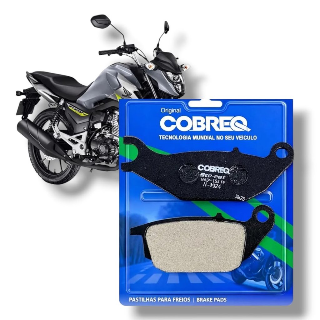 PASTILHA DE FREIO TRASEIRA TITAN 160 2025-2026 - COBREQ