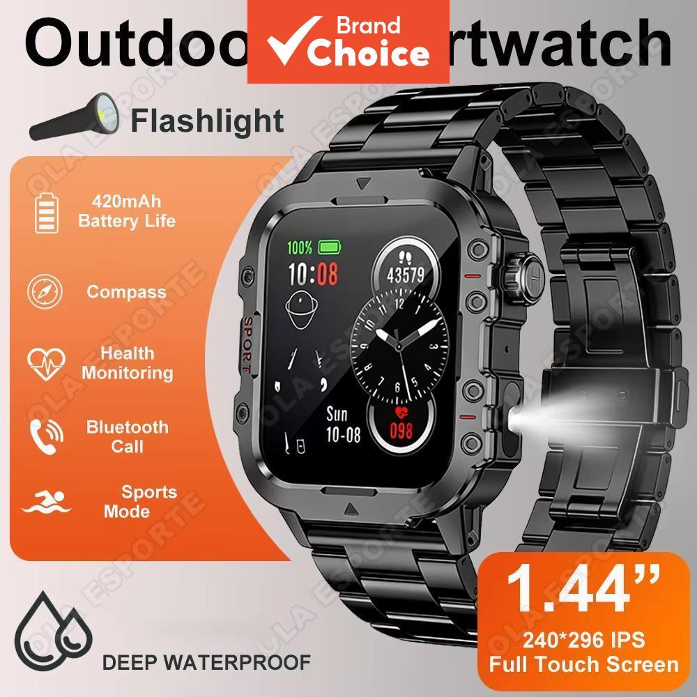 2026 Novo Smartwatch Militar com Monitor Cardíaco e Sono, Relógio Esportivo à Prova d'Água para Homens e Mulheres,