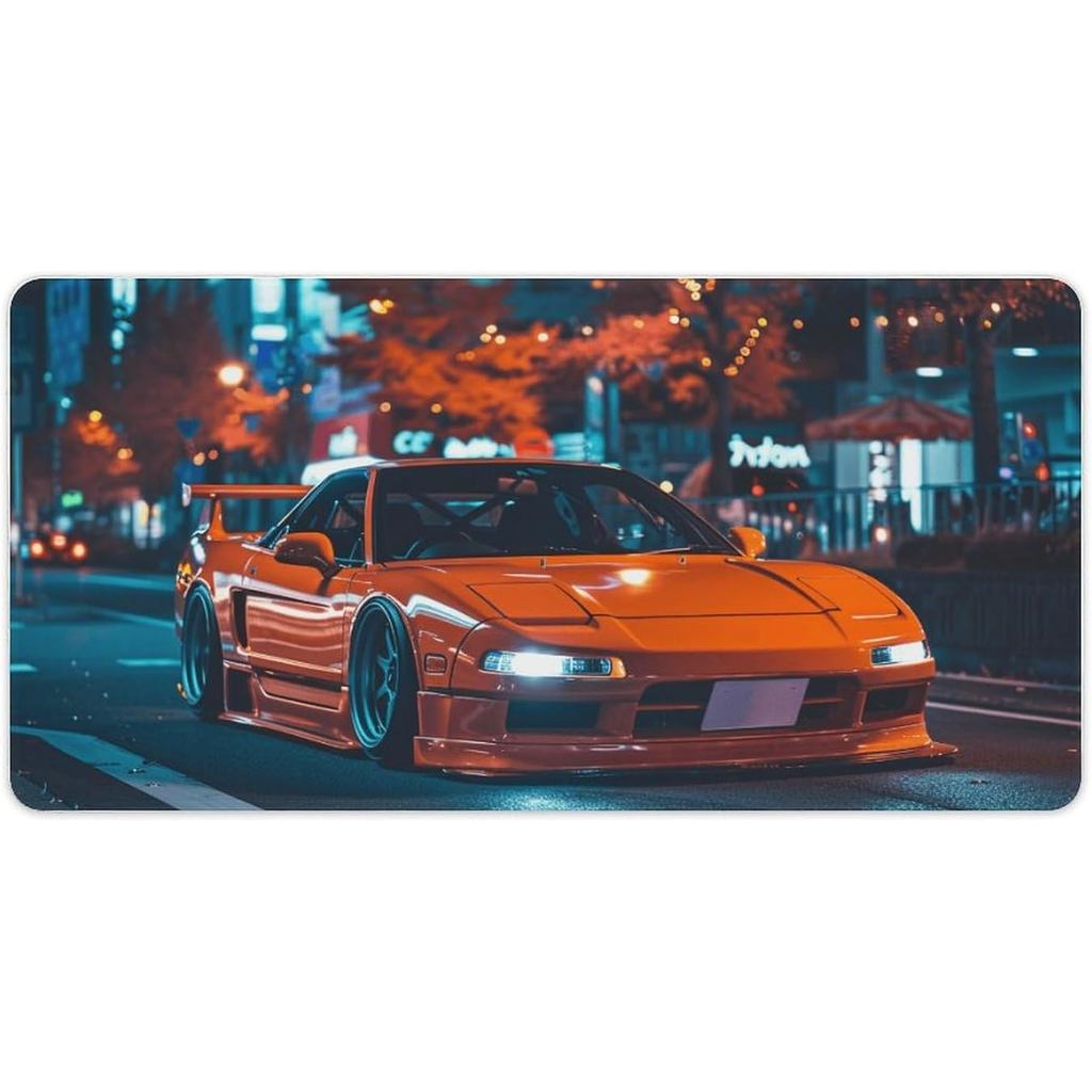 Mouse Pad Grande JDM Cars NSX Night Driving, Tapete de Mesa para Computador, Acessórios para Jogos, Organizadores de Esc