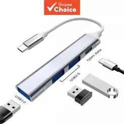 Estação de acoplamento USB 4 em 1 USB3.0 para laptops e celulares