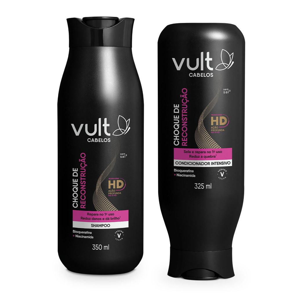 Kit Vult Cabelos Choque de Reconstrução (2 Produtos)