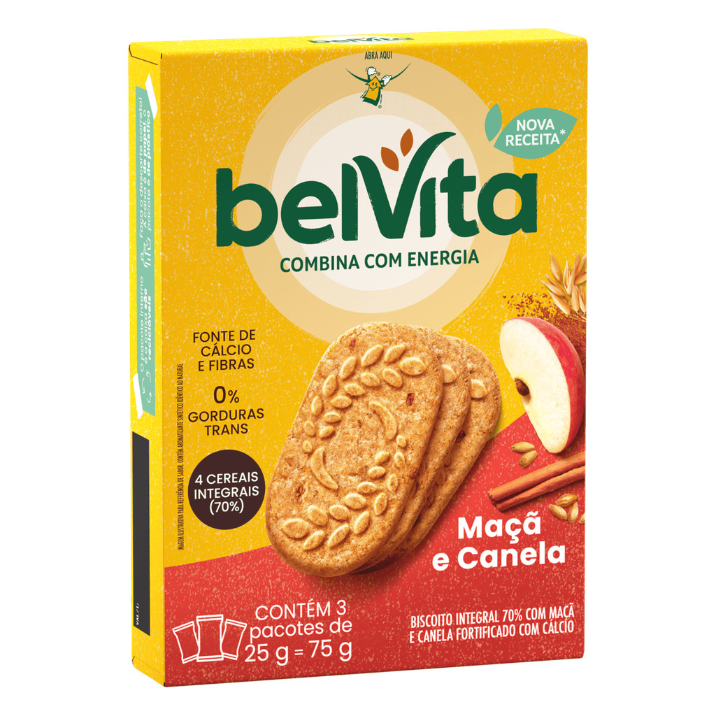 BelVita Biscoito Maçã e Canela 75g