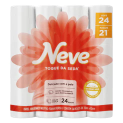 Neve Toque da Seda Papel Higiênico Folha Dupla