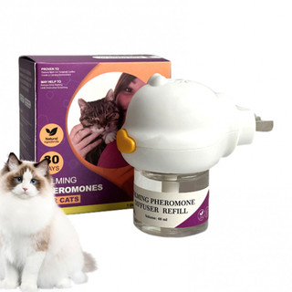 Kit Difusor De Feromônio Plug-in Calmante Para Gatos De 30 Dias , 48ml-Ajuda A Reduzir Sinais Comuns De Estresse Em E Ga