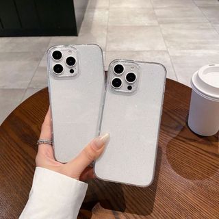 Adequado para iphone16 céu estrelado Glitter Apple 15 caso de telefone 14 transparente 13 resistente a choques capa prot