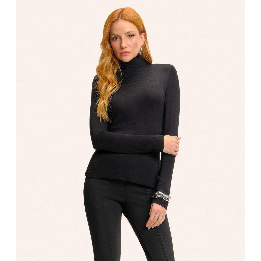 Blusa Manga Longa Vico Tricot Básica Endless Preto