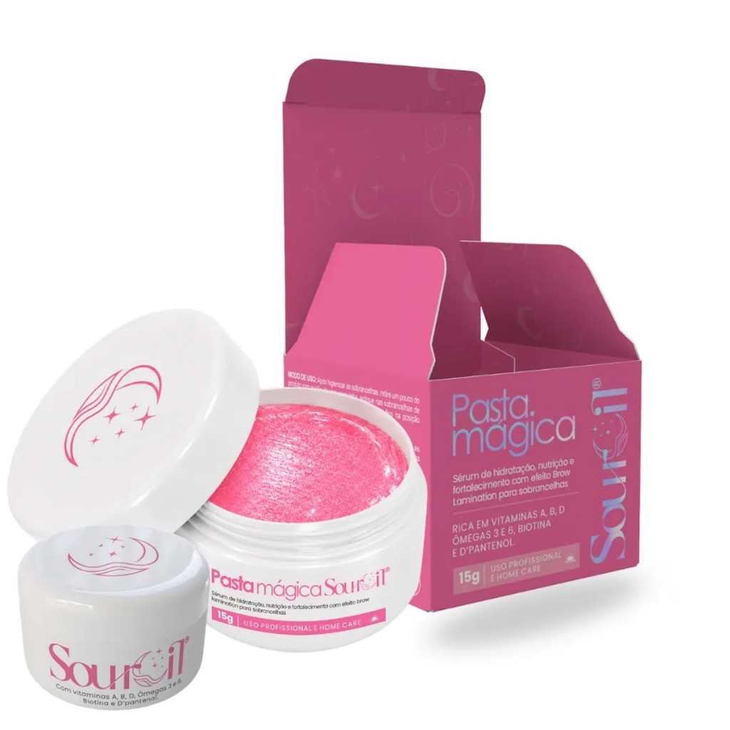 Pasta Magica Modeladora de Sobrancelhas SOURCIL 15g Hidratação Nutrição Fortalecimento
