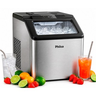 Máquina Fabricadora Gelo 35kg/Dia Profissional Phico Turbo Ice