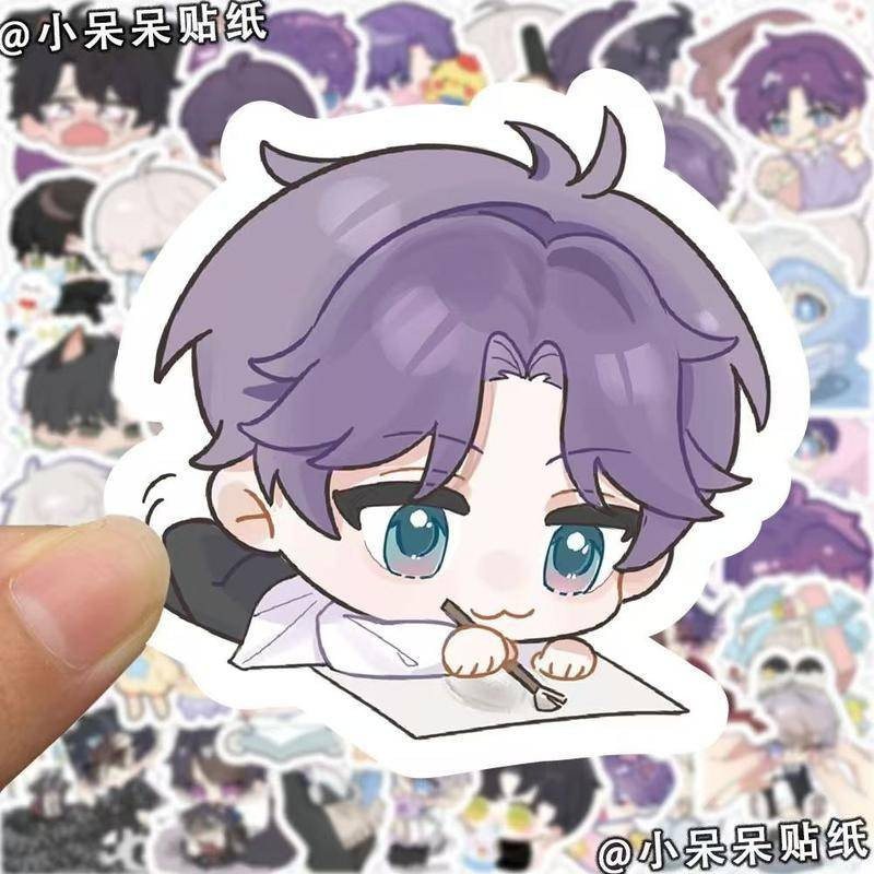 100Pcs/Lot Amor E Deepspace Xavier Zayne Rafayel ralayo Shen Xinghui Li Qi Yu Adesivos Toy Waterproof Computador Celular
