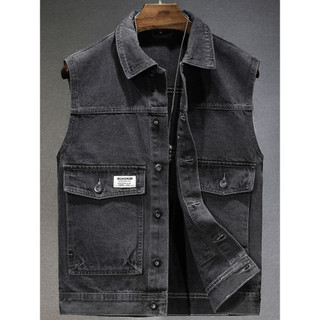 2026 primavera Denim colete masculino Retro Workwear colete primavera outono novo estilo masculino Casual solto colete n