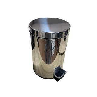 Lixeira Inox 3 Litros com Pedal Balde Interno Removível Banheiro Cozinha Escritório Aço Inoxidável